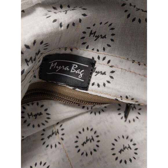 Myra Bag Blossom Print Upcycled Canvas & Leather Shoulder Bag - Picture 15 of 16